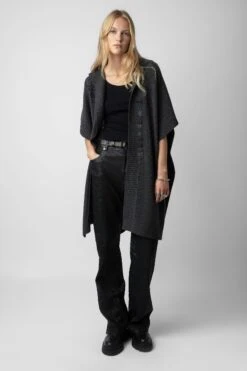 Zadig & Voltaire Inna Cashmere Cardigan Kaki Slate