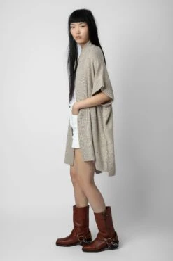 Zadig & Voltaire Indiany Cashmere Cardigan Light Beige -Zadig & Voltaire Shop KWCO00074 LIGHT BEIGE 2