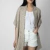 Zadig & Voltaire Indiany Cashmere Cardigan Light Beige