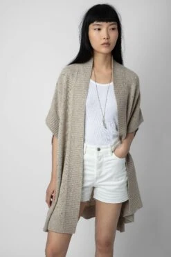 Zadig & Voltaire Indiany Cashmere Cardigan Light Beige
