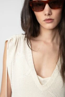 Zadig & Voltaire Alanis Dress Ecru -Zadig & Voltaire Shop KWDR00184 ECRU 4