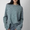Zadig & Voltaire Markus Leopard Cashmere Sweater Nuage