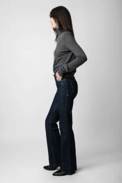 Zadig & Voltaire Bobby Cashmere Sweater Ardoise 7 Zadig & Voltaire Bobby Cashmere Sweater Ardoise -Zadig & Voltaire Shop KWSW01547 ARDOISE 4