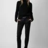 Zadig & Voltaire Boxy Jewelled Sweater Black