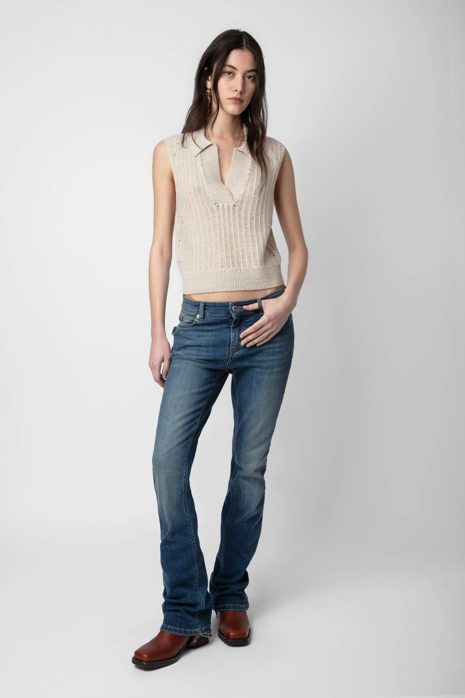 Zadig & Voltaire Lunny Sweater Ecru 2 Zadig & Voltaire Lunny Sweater Ecru - Image 2