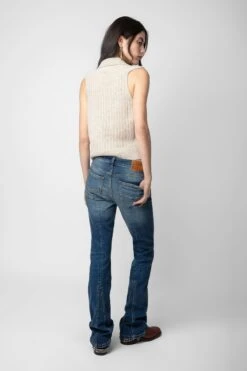Zadig & Voltaire Lunny Sweater Ecru 8 Zadig & Voltaire Lunny Sweater Ecru -Zadig & Voltaire Shop KWSW01603 ECRU 5
