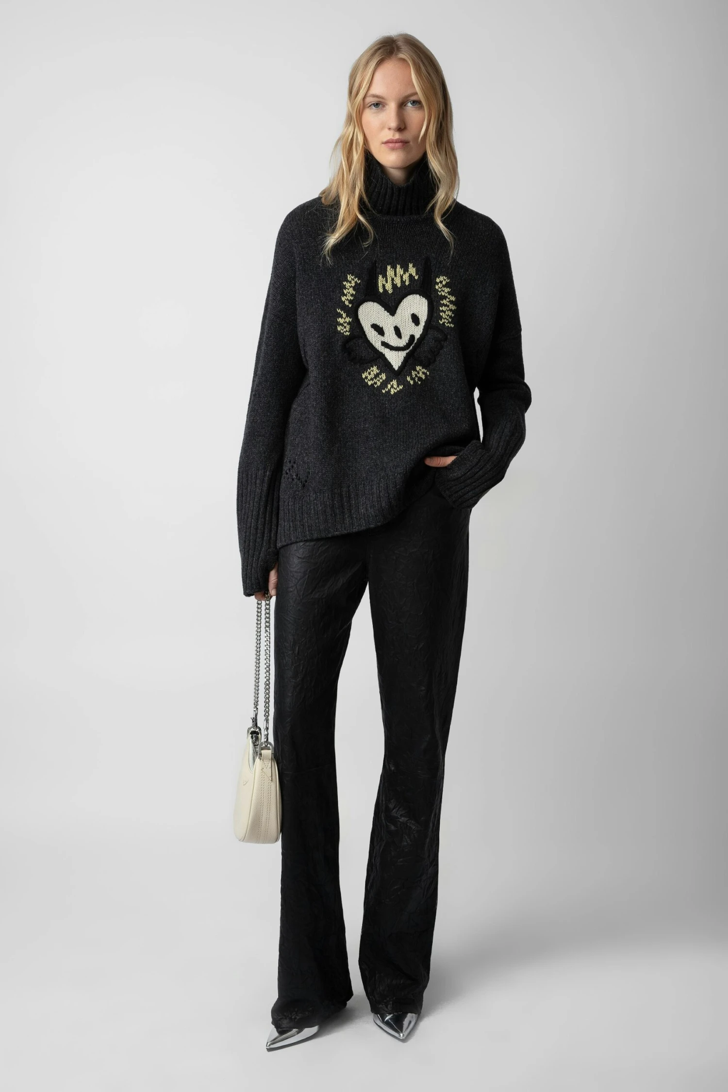 Zadig & Voltaire Alma We Heart Sweater Anthracite 2 Zadig & Voltaire Alma We Heart Sweater Anthracite - Image 2