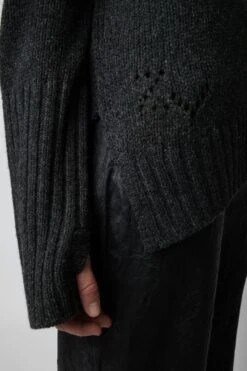 Zadig & Voltaire Alma We Heart Sweater Anthracite 10 Zadig & Voltaire Alma We Heart Sweater Anthracite -Zadig & Voltaire Shop KWSW01606 ANTHRACITE 6 1