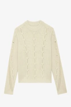 Zadig & Voltaire Morley Sweater Vanille 9 Zadig & Voltaire Morley Sweater Vanille -Zadig & Voltaire Shop KWSW01608 VANILLE 10
