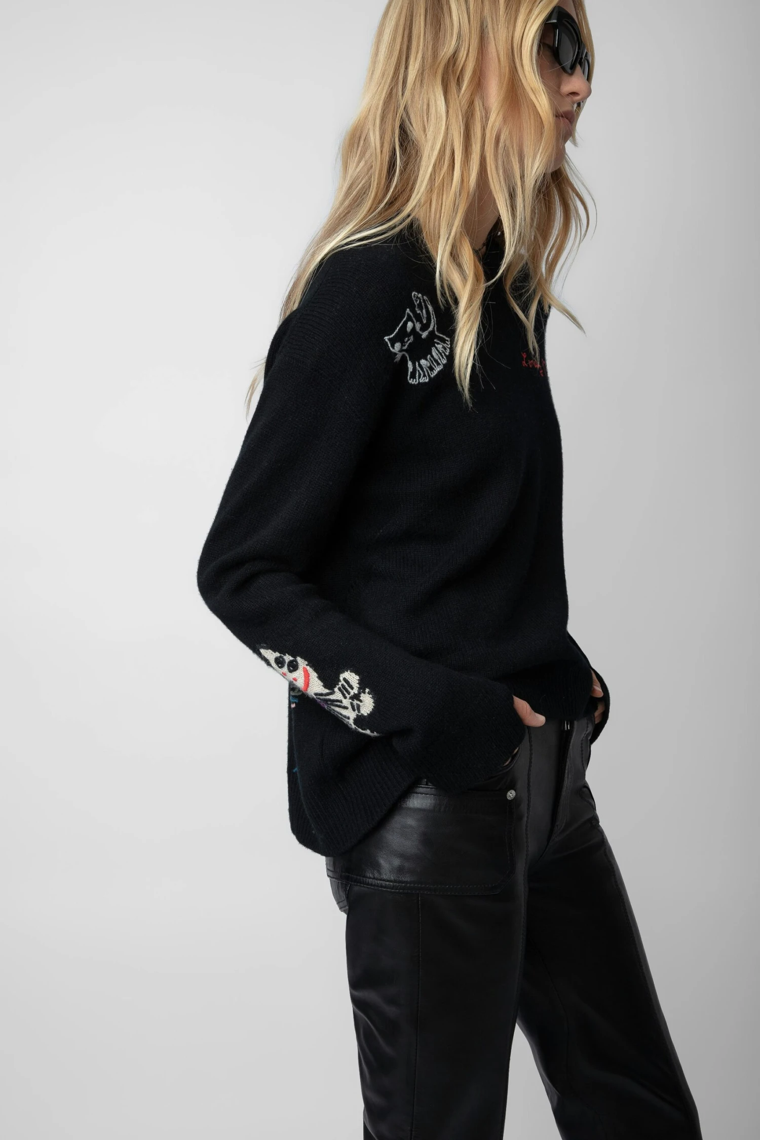 Zadig & Voltaire Markus Cashmere Sweater Black 2 Zadig & Voltaire Markus Cashmere Sweater Black - Image 2