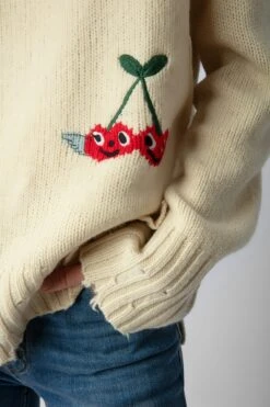 Zadig & Voltaire Bleeza Sweater Vanille -Zadig & Voltaire Shop KWSW01624 VANILLE 4