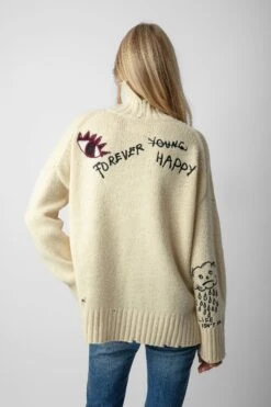 Zadig & Voltaire Bleeza Sweater Vanille -Zadig & Voltaire Shop KWSW01624 VANILLE 5