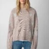 Zadig & Voltaire Markus Heart Cashmere Sweater Primrose