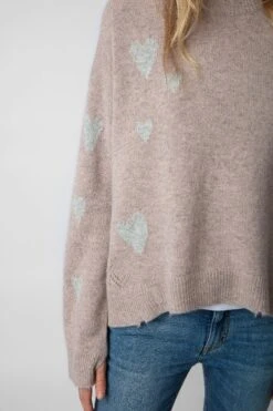 Zadig & Voltaire Markus Heart Cashmere Sweater Primrose -Zadig & Voltaire Shop KWSW01625 PRIMEROSE 4 1