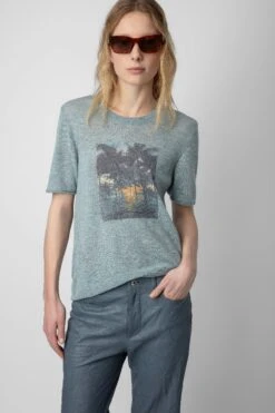 Zadig & Voltaire Ida Photoprint Cashmere Sweater Nuage