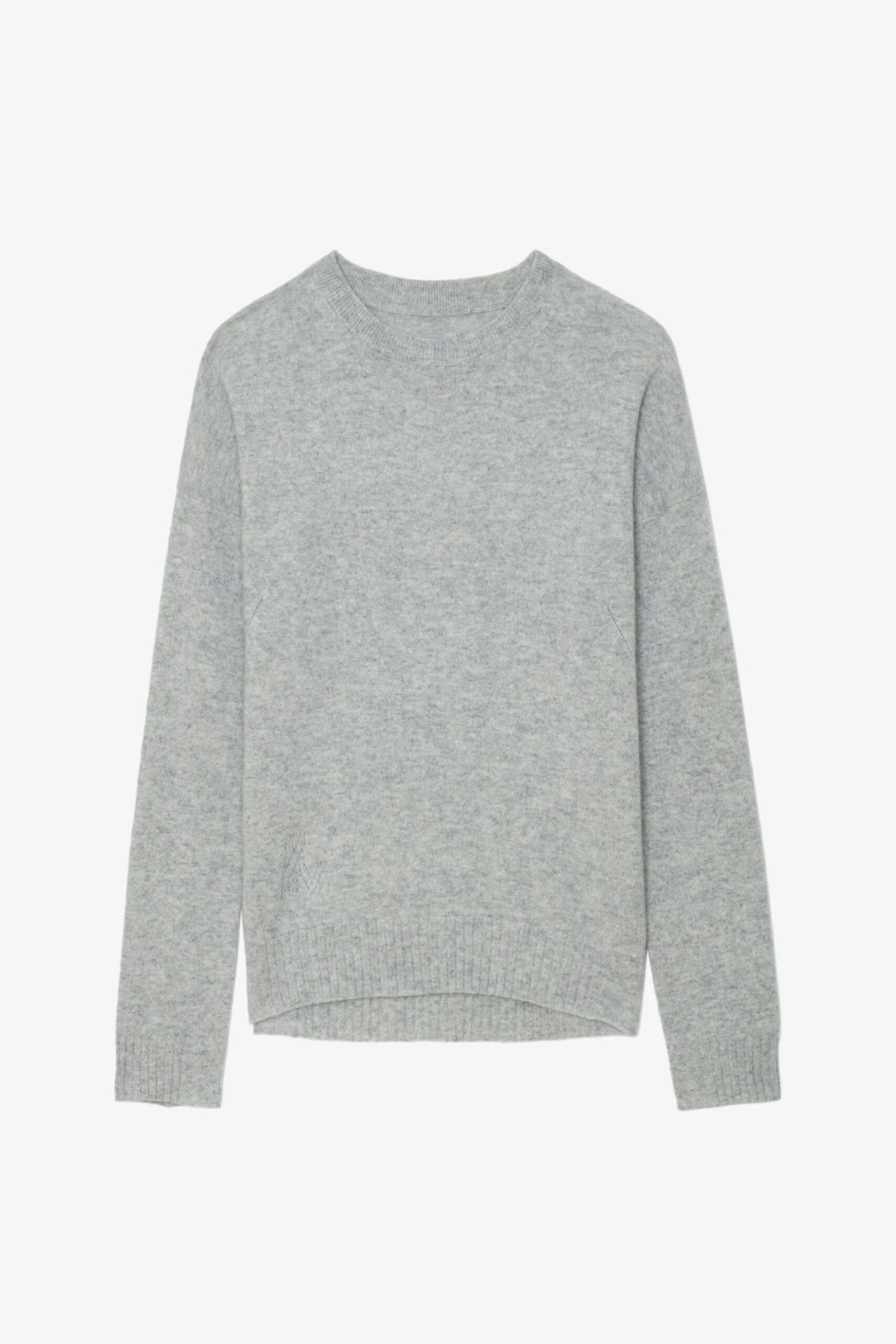 Zadig & Voltaire Cici Patch Cashmere Sweater Gris Chine Clair 6 Zadig & Voltaire Cici Patch Cashmere Sweater Gris Chine Clair - Image 6