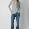 Zadig & Voltaire Riviera Cashmere Sweater Gris Chine Clair