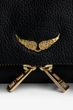 Zadig & Voltaire Rock Nano Grained Clutch Noir Gold -Zadig & Voltaire Shop LWBA00005 NOIR GOLD 2