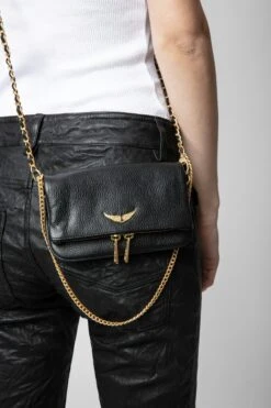 Zadig & Voltaire Rock Nano Grained Clutch Noir Gold -Zadig & Voltaire Shop LWBA00005 NOIR GOLD 9
