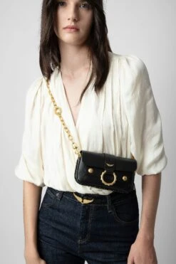 Zadig & Voltaire Kate Wallet Bag Noir Gold -Zadig & Voltaire Shop LWBA00017 NOIR GOLD 8
