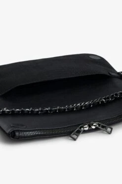 Zadig & Voltaire Rock Soft Savage Clutch Black -Zadig & Voltaire Shop LWBA02223 NOIR 5