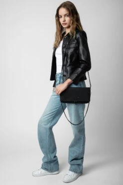 Zadig & Voltaire Rock Soft Savage Clutch Black -Zadig & Voltaire Shop LWBA02223 NOIR 9