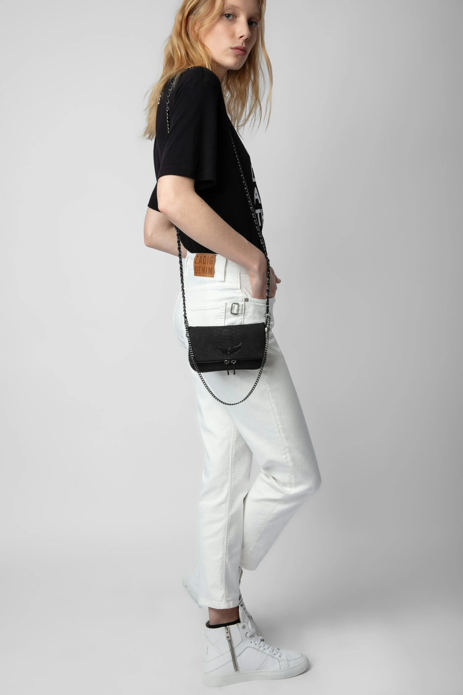 Zadig & Voltaire Nano Soft Savage Rock Clutch Black 6 Zadig & Voltaire Nano Soft Savage Rock Clutch Black - Image 6