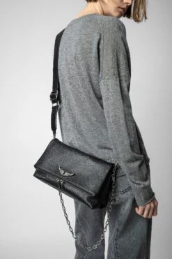 Zadig & Voltaire Swing Your Wings Rocky Bag Noir Silver -Zadig & Voltaire Shop LWBA02248 NOIR SILVER 9