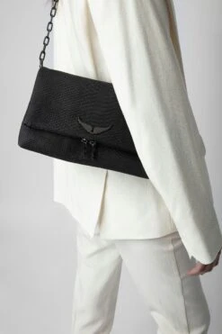 Zadig & Voltaire Rocky Soft Savage Bag Black -Zadig & Voltaire Shop LWBA02269 NOIR 8