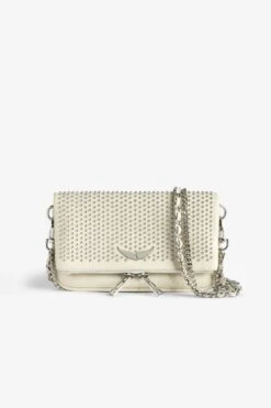 Zadig & Voltaire Rock Nano Dotted Swiss Clutch Flash