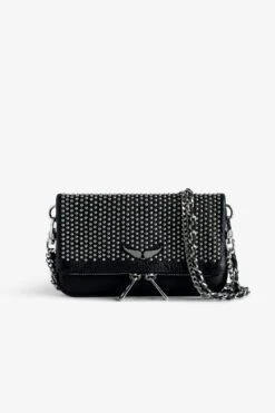 Zadig & Voltaire Rock Nano Dotted Swiss Clutch Black