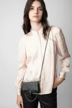 Zadig & Voltaire Rock Nano Dotted Swiss Clutch Black -Zadig & Voltaire Shop LWBA02381 NOIR 8 1