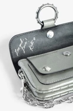 Zadig & Voltaire Kate Metallic Wallet Bag Silver -Zadig & Voltaire Shop LWBA02388 SILVER 5