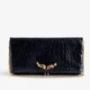 Zadig & Voltaire Rock Embossed Clutch Ink