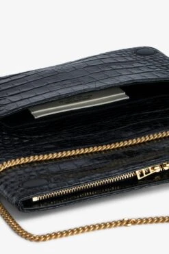 Zadig & Voltaire Rock Embossed Clutch Black -Zadig & Voltaire Shop LWBA02451 NOIR 6