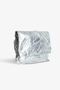 Zadig & Voltaire Rock Eternal XL Metallic Clutch Silver -Zadig & Voltaire Shop LWBA02465 SILVER 3