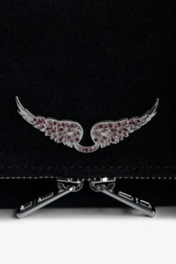 Zadig & Voltaire Rock Suede Clutch Black -Zadig & Voltaire Shop LWBA02472 NOIR 2