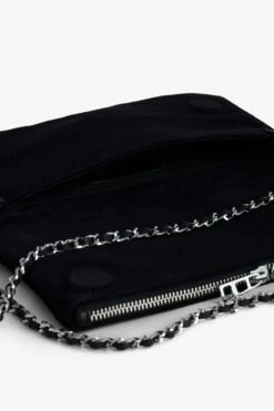 Zadig & Voltaire Rock Suede Clutch Black -Zadig & Voltaire Shop LWBA02472 NOIR 5