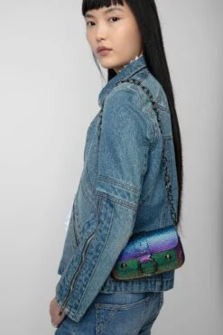 Zadig & Voltaire Kate Wallet Embossed Metallic Bag Rainbow -Zadig & Voltaire Shop LWBA02475 RAINBOW 9