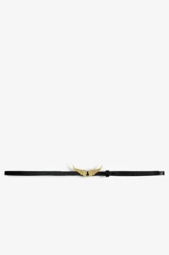 Zadig & Voltaire Rock Belt Noir Gold