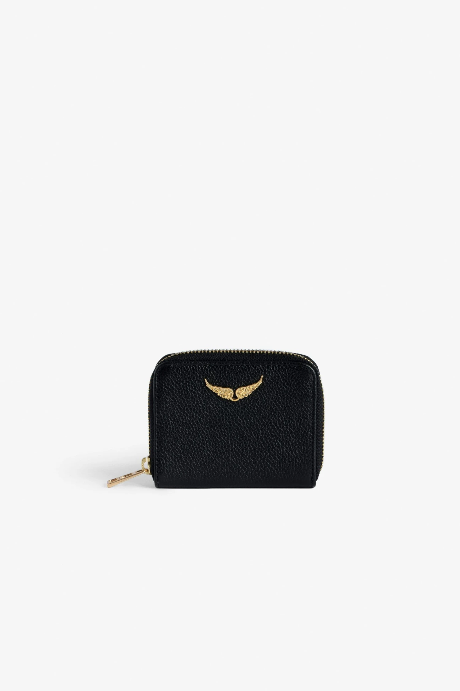 Zadig & Voltaire Mini ZV Coin Purse Noir Gold 1 Zadig & Voltaire Mini ZV Coin Purse Noir Gold