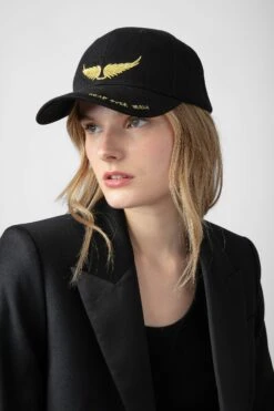 Zadig & Voltaire Head Over Heels Baseball Cap Black -Zadig & Voltaire Shop OWHT00123 NOIR 9