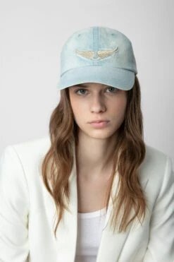 Zadig & Voltaire Klelia Rock Baseball Cap Storm 9 Zadig & Voltaire Klelia Rock Baseball Cap Storm -Zadig & Voltaire Shop OWHT00132 STORM 9