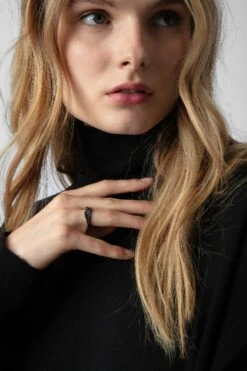 Zadig & Voltaire Rock Ring Shiny Gun -Zadig & Voltaire Shop OWJW00001 SHINY GUN 9