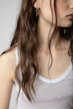 Zadig & Voltaire Rock Over Small Earrings Shiny Gold -Zadig & Voltaire Shop OWJW00526 SHINY GOLD 10