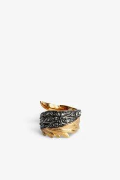 Zadig & Voltaire Rock Feather Ring Old Gold