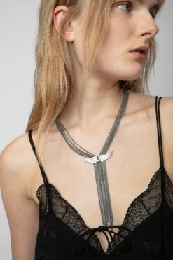 Zadig & Voltaire Long Rock Star Necklace Antic Silver 6 Zadig & Voltaire Long Rock Star Necklace Antic Silver -Zadig & Voltaire Shop OWJW00601 ANTIC SILVER 8