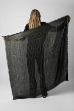 Zadig & Voltaire Glenn Scarf Black 9 Zadig & Voltaire Glenn Scarf Black -Zadig & Voltaire Shop OWSC00454 NOIR 8