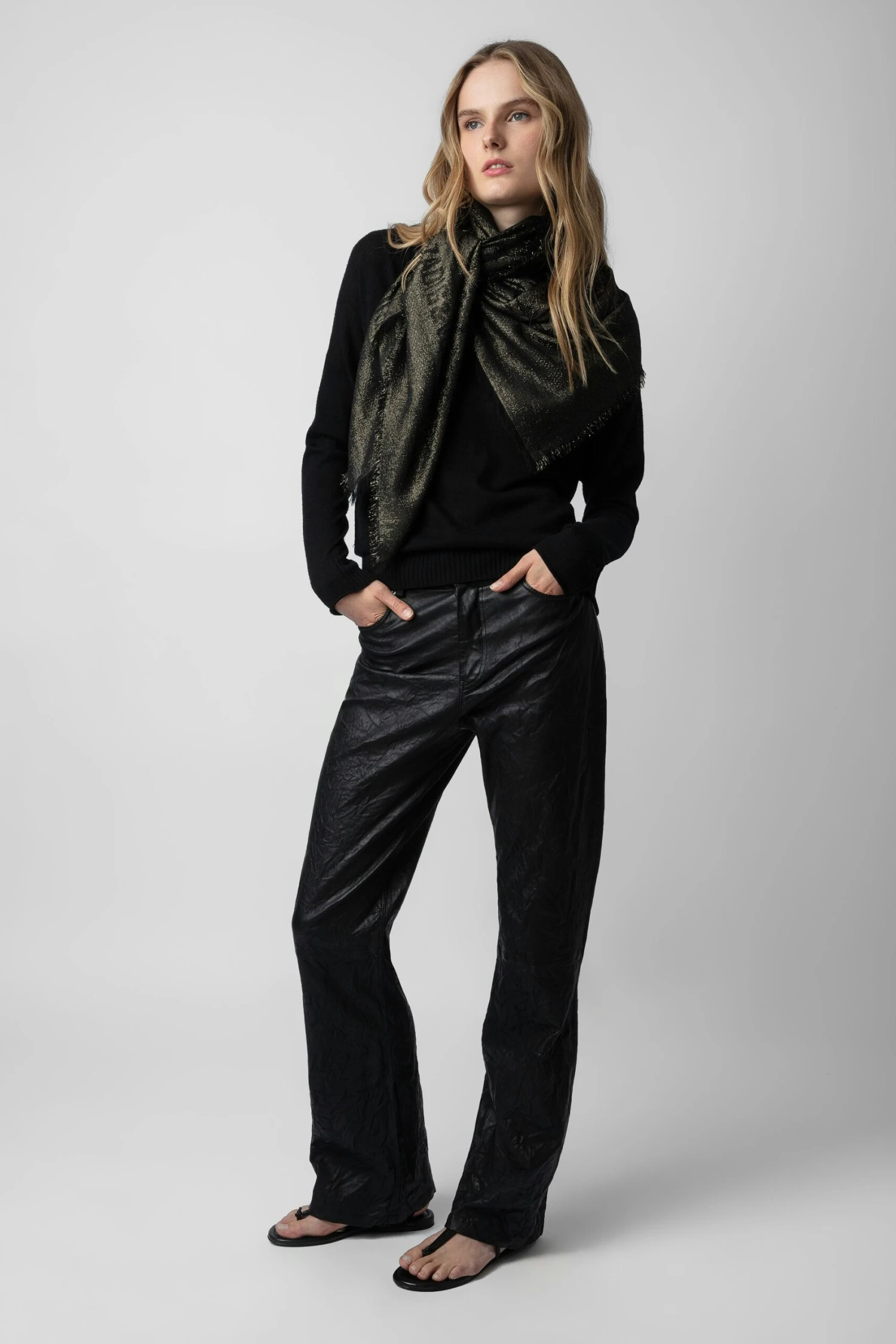 Zadig & Voltaire Glenn Scarf Black 4 Zadig & Voltaire Glenn Scarf Black - Image 4