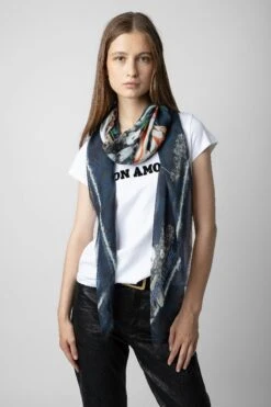 Zadig & Voltaire Kerry Scarf Ink -Zadig & Voltaire Shop OWSC00459 INK 9